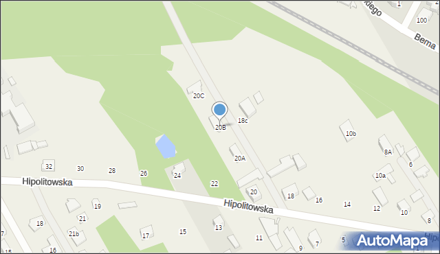 Hipolitów, Hipolitowska, 20B, mapa Hipolitów