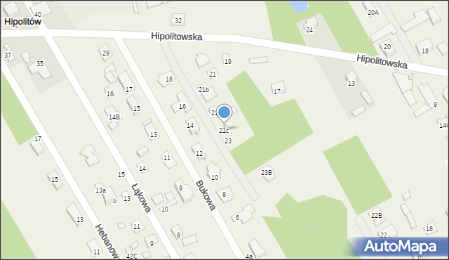 Hipolitów, Hipolitowska, 21c, mapa Hipolitów