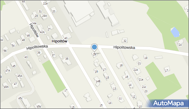 Hipolitów, Hipolitowska, 29, mapa Hipolitów