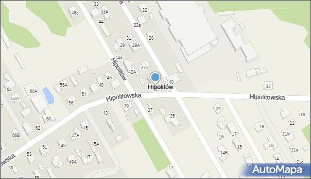 Hipolitów, Hipolitowska, 42, mapa Hipolitów