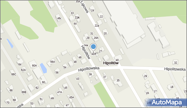 Hipolitów, Hipolitowska, 42A, mapa Hipolitów