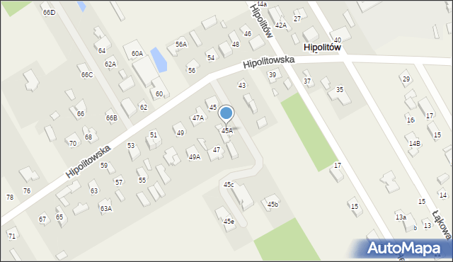 Hipolitów, Hipolitowska, 45A, mapa Hipolitów