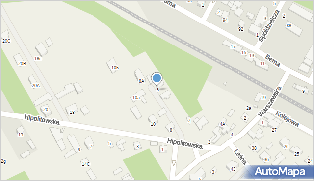 Hipolitów, Hipolitowska, 6, mapa Hipolitów