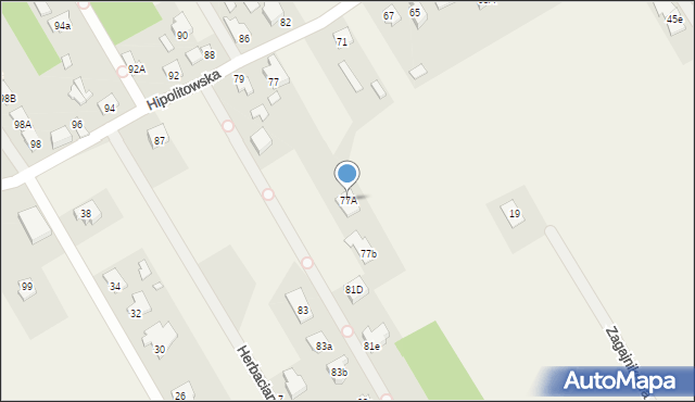 Hipolitów, Hipolitowska, 77A, mapa Hipolitów