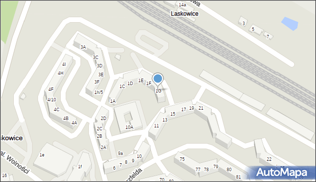 Jelcz-Laskowice, Hirszfelda Ludwika, 1G, mapa Jelcz-Laskowice