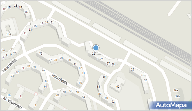 Jelcz-Laskowice, Hirszfelda Ludwika, 23, mapa Jelcz-Laskowice