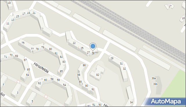 Jelcz-Laskowice, Hirszfelda Ludwika, 28, mapa Jelcz-Laskowice
