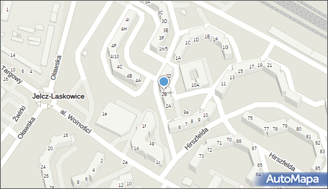 Jelcz-Laskowice, Hirszfelda Ludwika, 2B, mapa Jelcz-Laskowice