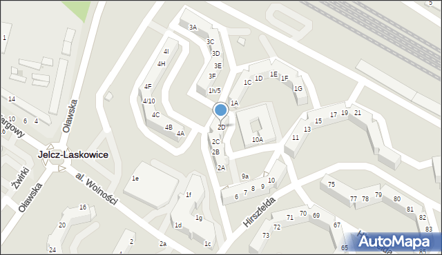 Jelcz-Laskowice, Hirszfelda Ludwika, 2D, mapa Jelcz-Laskowice