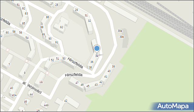 Jelcz-Laskowice, Hirszfelda Ludwika, 34, mapa Jelcz-Laskowice