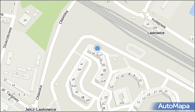 Jelcz-Laskowice, Hirszfelda Ludwika, 3B, mapa Jelcz-Laskowice