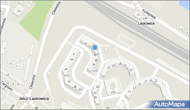 Jelcz-Laskowice, Hirszfelda Ludwika, 3D, mapa Jelcz-Laskowice