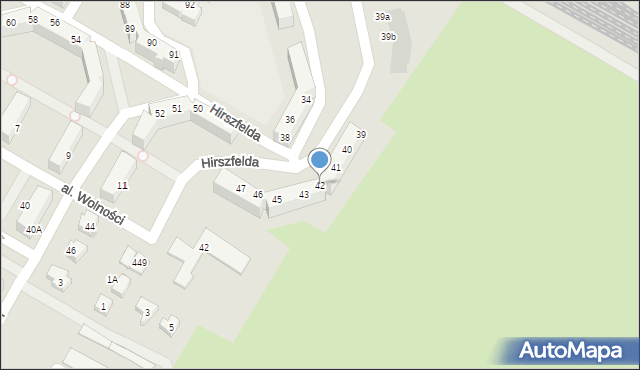 Jelcz-Laskowice, Hirszfelda Ludwika, 42, mapa Jelcz-Laskowice