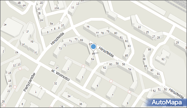Jelcz-Laskowice, Hirszfelda Ludwika, 65, mapa Jelcz-Laskowice