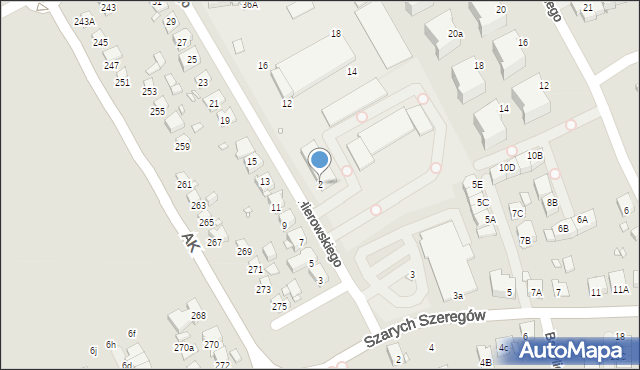Katowice, Hierowskiego Zdzisława, 2, mapa Katowic