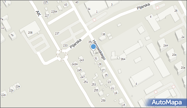 Katowice, Hierowskiego Zdzisława, 33, mapa Katowic