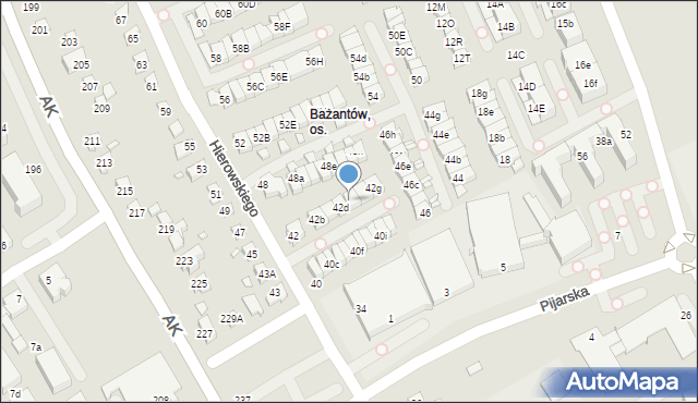 Katowice, Hierowskiego Zdzisława, 42e, mapa Katowic