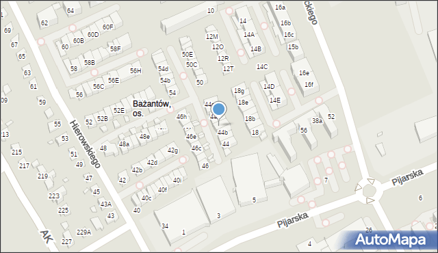 Katowice, Hierowskiego Zdzisława, 44c, mapa Katowic