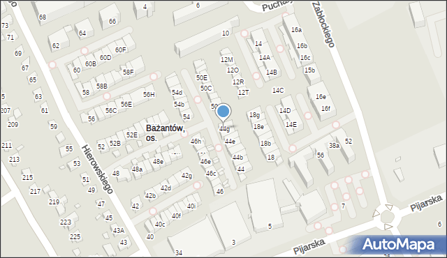 Katowice, Hierowskiego Zdzisława, 44g, mapa Katowic