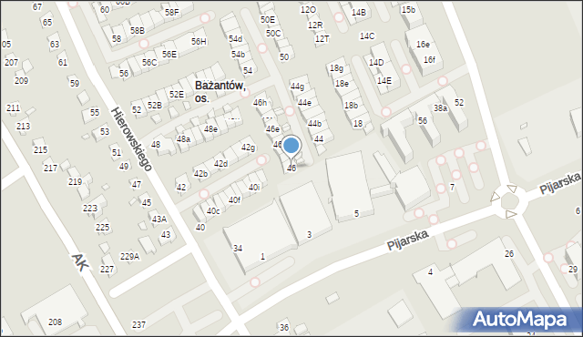 Katowice, Hierowskiego Zdzisława, 46, mapa Katowic