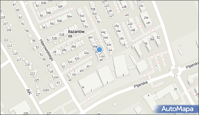 Katowice, Hierowskiego Zdzisława, 46a, mapa Katowic