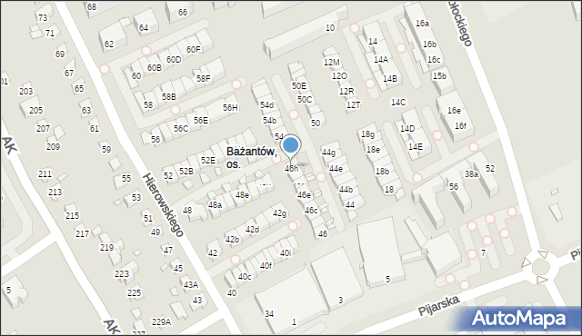 Katowice, Hierowskiego Zdzisława, 46h, mapa Katowic