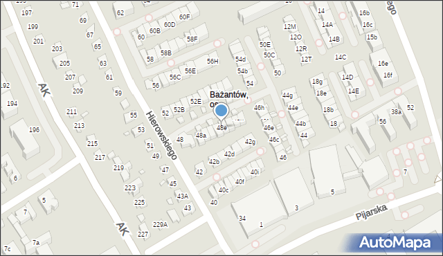 Katowice, Hierowskiego Zdzisława, 48e, mapa Katowic