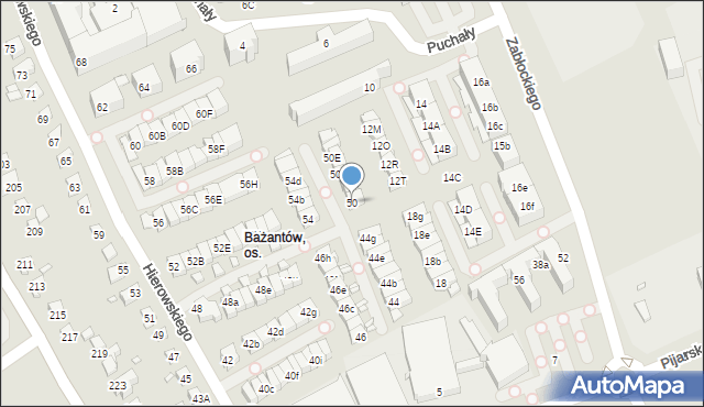 Katowice, Hierowskiego Zdzisława, 50, mapa Katowic