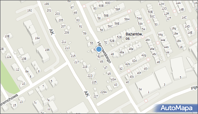 Katowice, Hierowskiego Zdzisława, 51, mapa Katowic