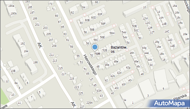 Katowice, Hierowskiego Zdzisława, 52A, mapa Katowic