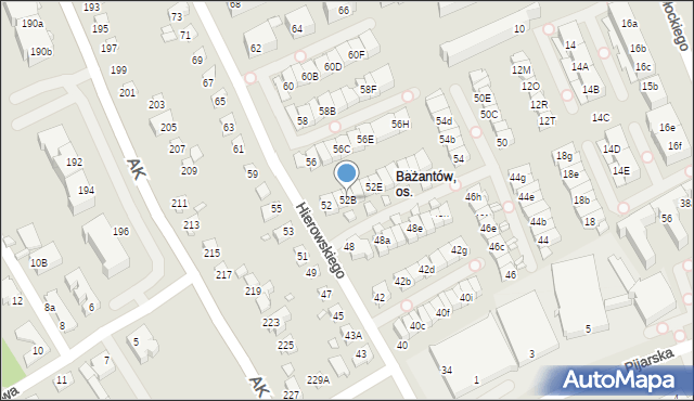 Katowice, Hierowskiego Zdzisława, 52B, mapa Katowic