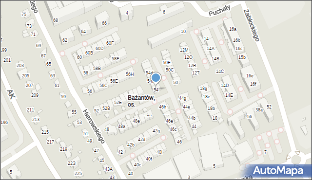 Katowice, Hierowskiego Zdzisława, 54, mapa Katowic