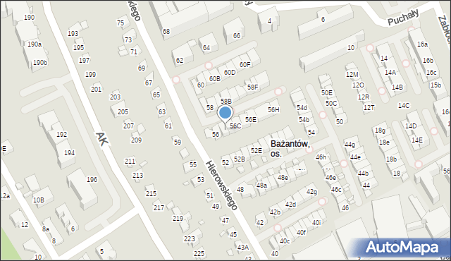 Katowice, Hierowskiego Zdzisława, 56-66, mapa Katowic