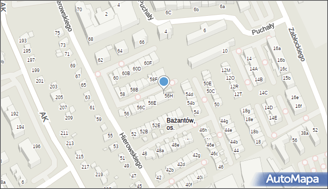 Katowice, Hierowskiego Zdzisława, 56g, mapa Katowic