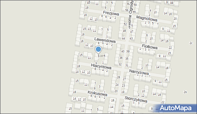 Konstantynów Łódzki, Hiacyntowa, 7, mapa Konstantynów Łódzki