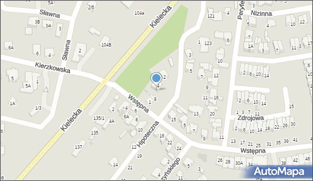 Radom, Hipoteczna, 6, mapa Radomia