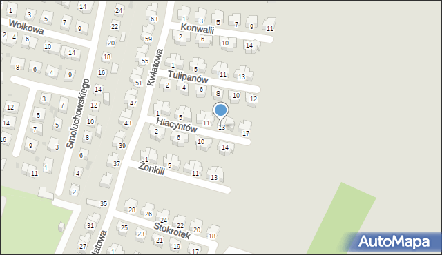 Świętochłowice, Hiacyntów, 13, mapa Świętochłowice