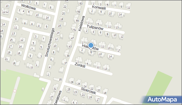Świętochłowice, Hiacyntów, 6, mapa Świętochłowice