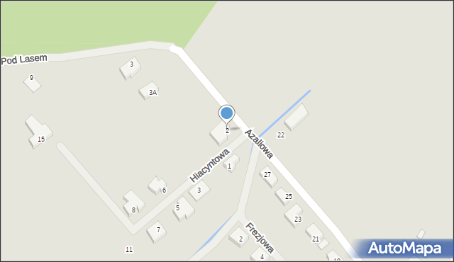 Szczecin, Hiacyntowa, 2, mapa Szczecina