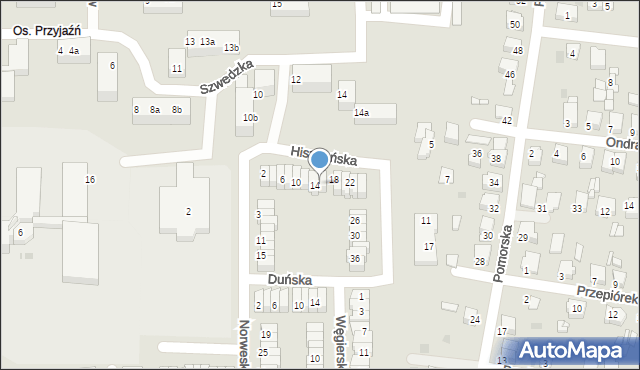 Tarnowskie Góry, Hiszpańska, 16, mapa Tarnowskie Góry