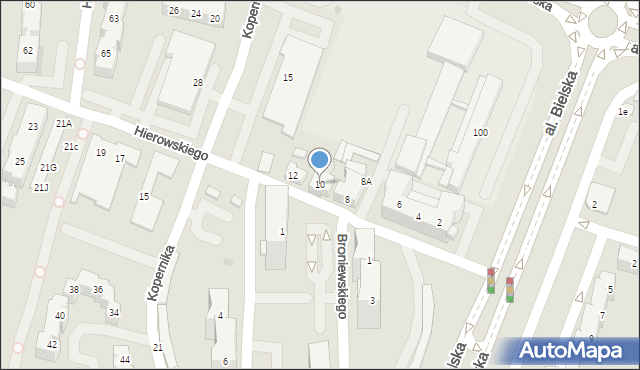 Tychy, Hierowskiego Zdzisława, 10, mapa Tychów
