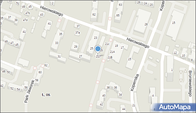 Tychy, Hierowskiego Zdzisława, 21J, mapa Tychów