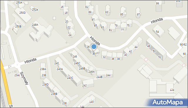Bytom, Hlonda Augusta, ks. kard. Prymasa, 30, mapa Bytomia