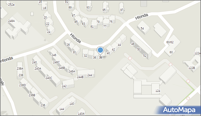 Bytom, Hlonda Augusta, ks. kard. Prymasa, 38, mapa Bytomia