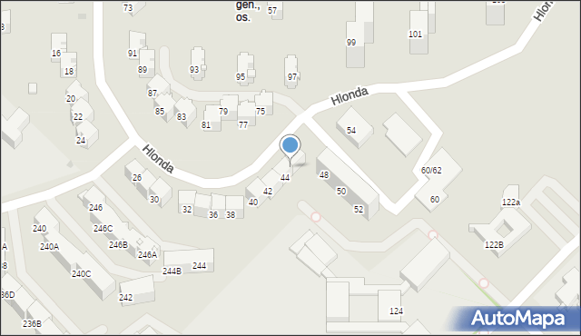 Bytom, Hlonda Augusta, ks. kard. Prymasa, 46, mapa Bytomia