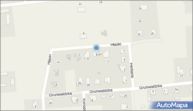 Dobroń, Hłaski Marka, 3, mapa Dobroń