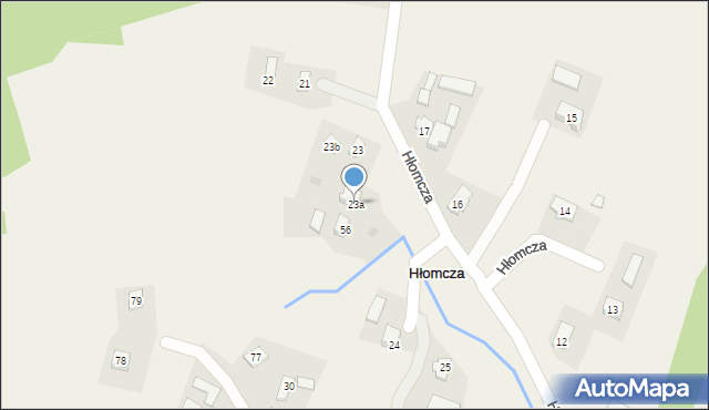 Hłomcza, Hłomcza, 23a, mapa Hłomcza