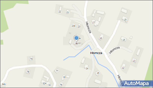 Hłomcza, Hłomcza, 56, mapa Hłomcza