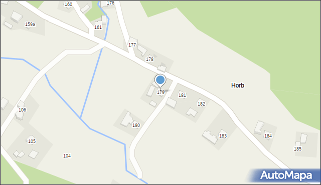 Hłudno, Hłudno, 179, mapa Hłudno