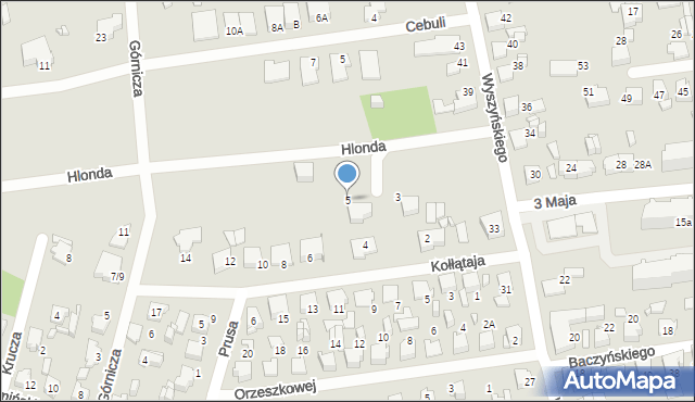 Lubliniec, Hlonda Augusta, ks. kard. Prymasa, 5, mapa Lubliniec